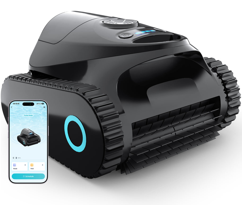 C2 Wall Climbing Robotic Pool Cleaner with Dual Filtration System, Waterline Scrubbing, 180 Mins Runtime, APP Support, Multiple Cleaning Modes, Ideal for Inground Pools