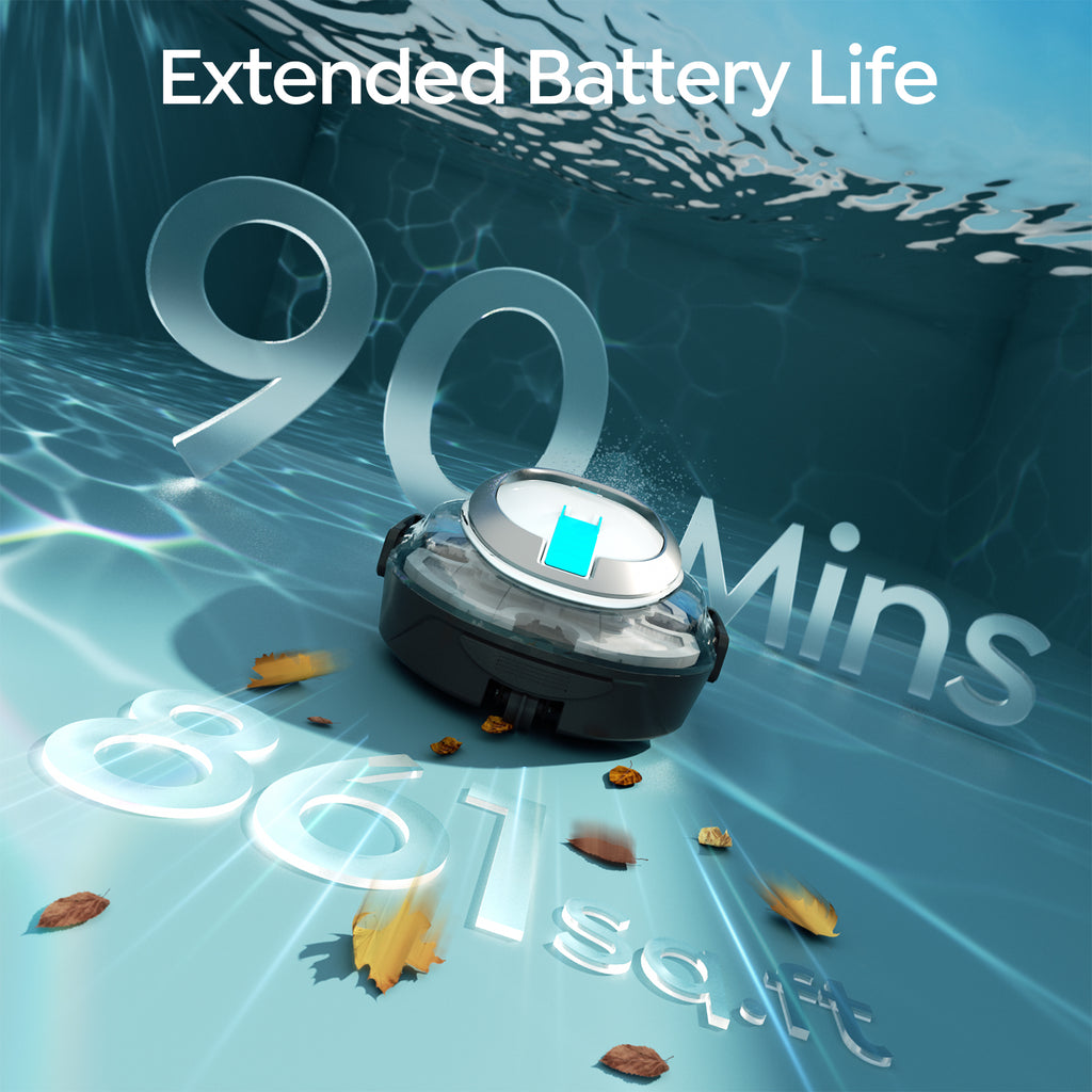 S2 Automatic Pool Cleaning Robot for Above-Ground Pools, 90 Minutes Runtime, Hassle-Free Operation with Self-Docking, Simple Maintenance Design