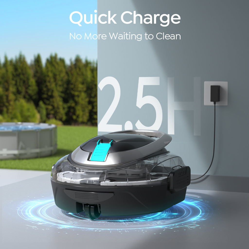 S2 Pool Vacuum Robot for Above Ground Pools, Cordless Operation, 90-Min Runtime, Coverage up to 766 sq ft, Efficient Cleaning Performance, Self-Parking and Easy Maintenance