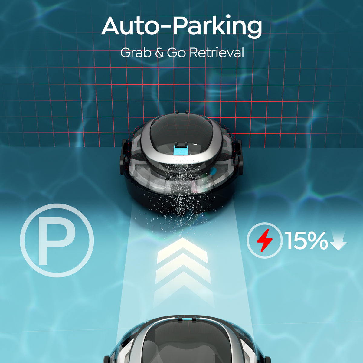 S2 Pool Vacuum Robot for Above Ground Pools, Cordless Operation, 90-Min Runtime, Coverage up to 766 sq ft, Efficient Cleaning Performance, Self-Parking and Easy Maintenance