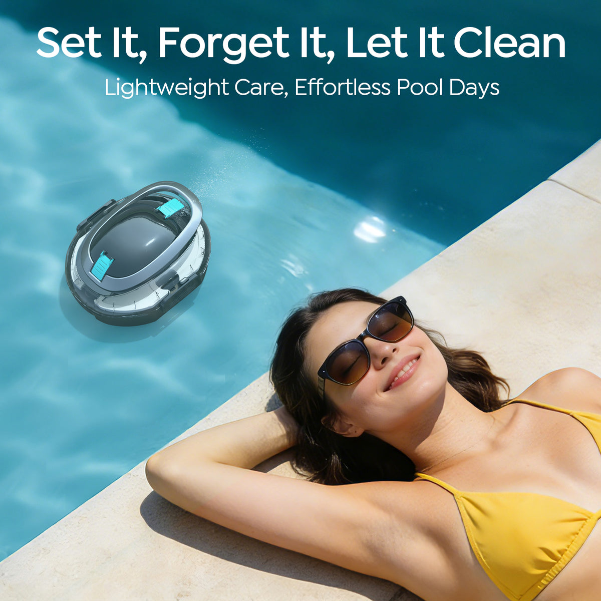 S2 Pool Vacuum Robot for Above Ground Pools, Cordless Operation, 90-Min Runtime, Coverage up to 766 sq ft, Efficient Cleaning Performance, Self-Parking and Easy Maintenance