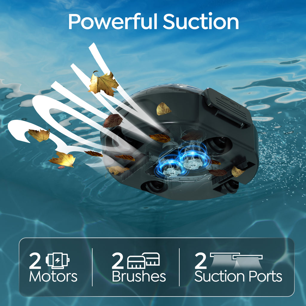 S2 Pool Vacuum Robot for Above Ground Pools, Cordless Operation, 90-Min Runtime, Coverage up to 766 sq ft, Efficient Cleaning Performance, Self-Parking and Easy Maintenance