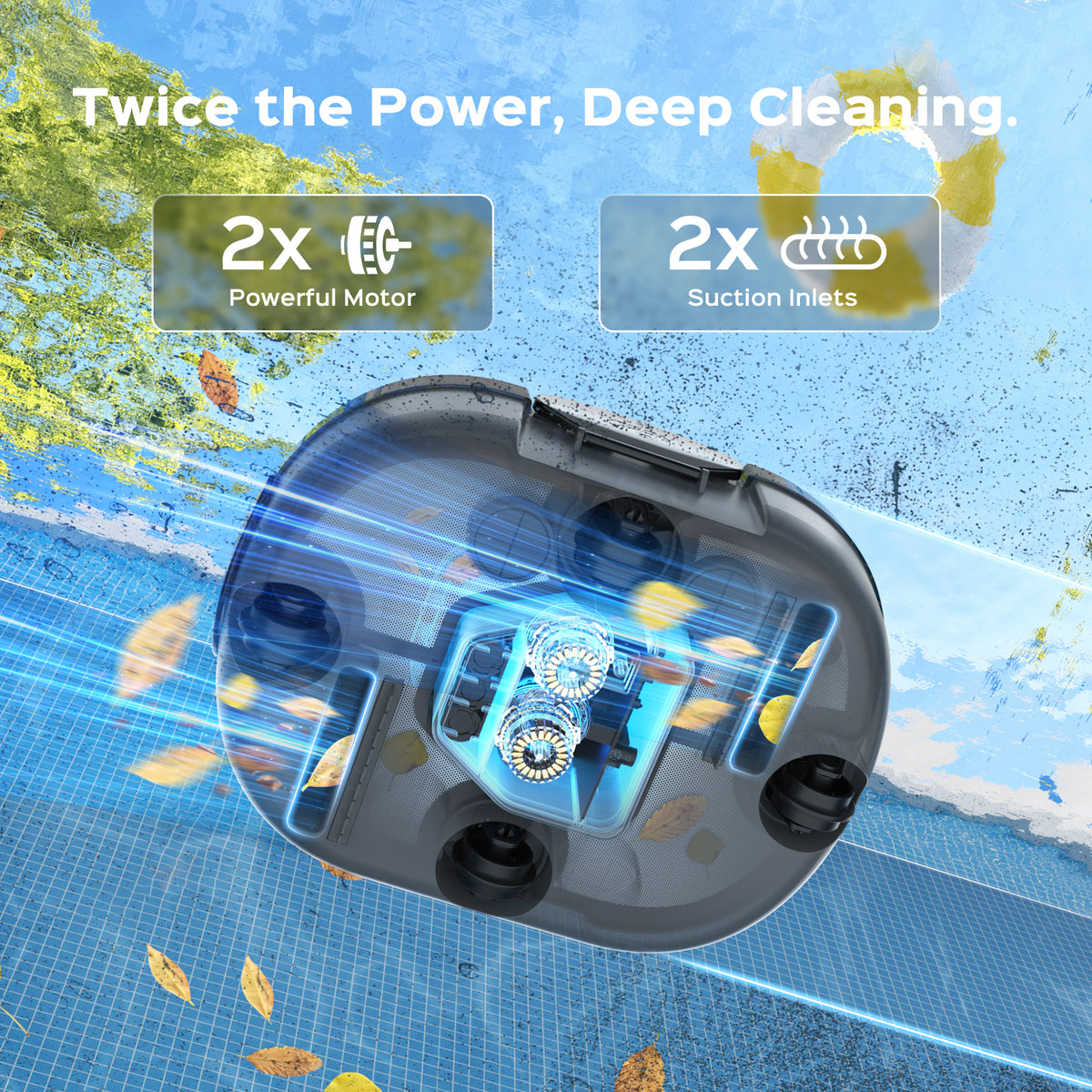S1 Pro Robotic Pool Vacuum, Cordless Pool Cleaner, 130‑Min Runtime, Dual‑Layer Filter Basket, Auto‑Parking, Automatic Floor‑Only Cleaning for In‑Ground & Above‑Ground Pools