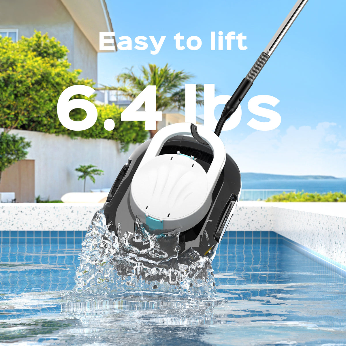 S1 Pro In‑Ground & Above‑Ground Robotic Pool Cleaner, Automatic Pool Vacuum, 130‑Min Long Runtime, Dual‑Layer Filter Basket, Auto‑Parking Feature, Floor‑Only Pool‑Cleaning Robot
