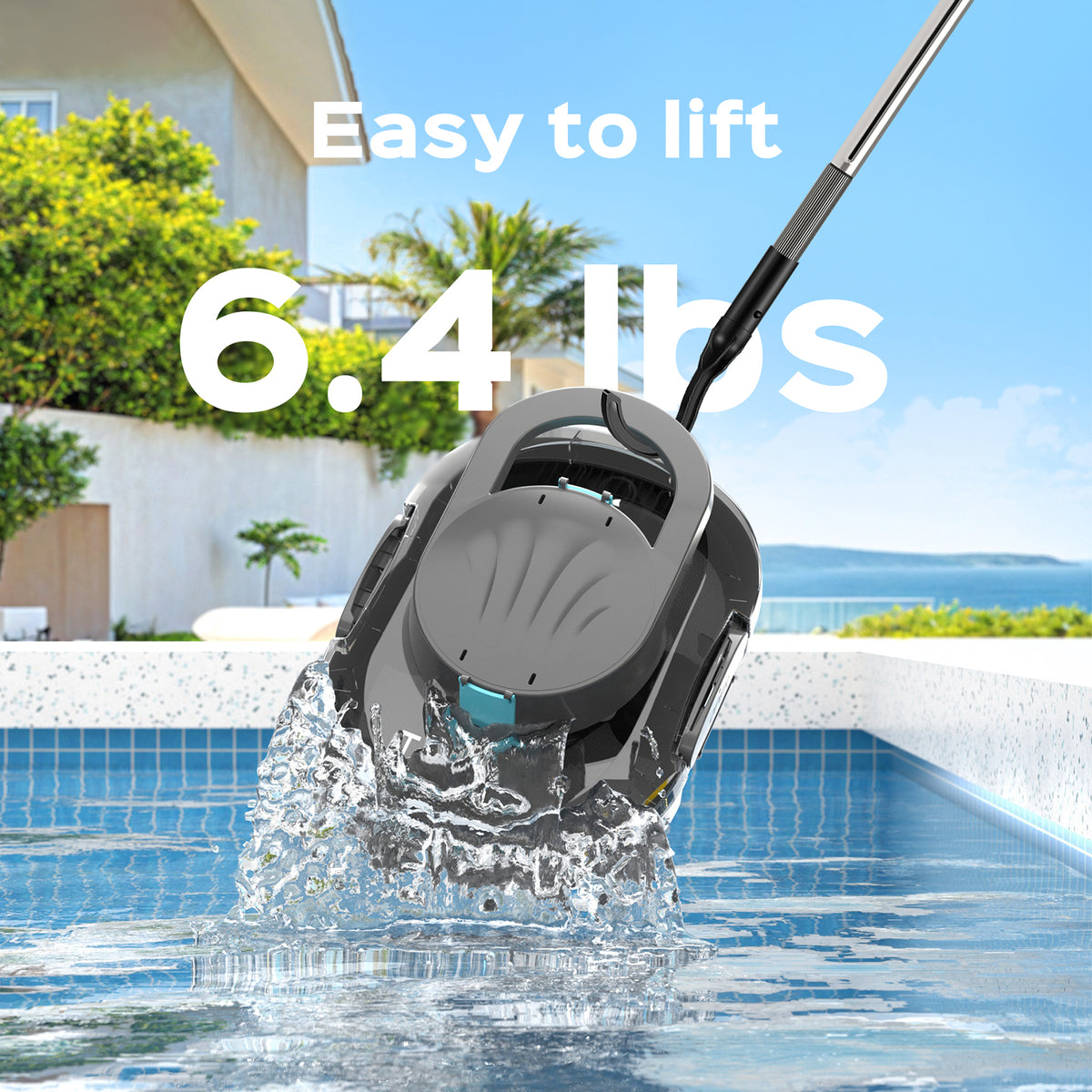 S1 Pro Robotic Pool Vacuum, Cordless Pool Cleaner, 130‑Min Runtime, Dual‑Layer Filter Basket, Auto‑Parking, Automatic Floor‑Only Cleaning for In‑Ground & Above‑Ground Pools