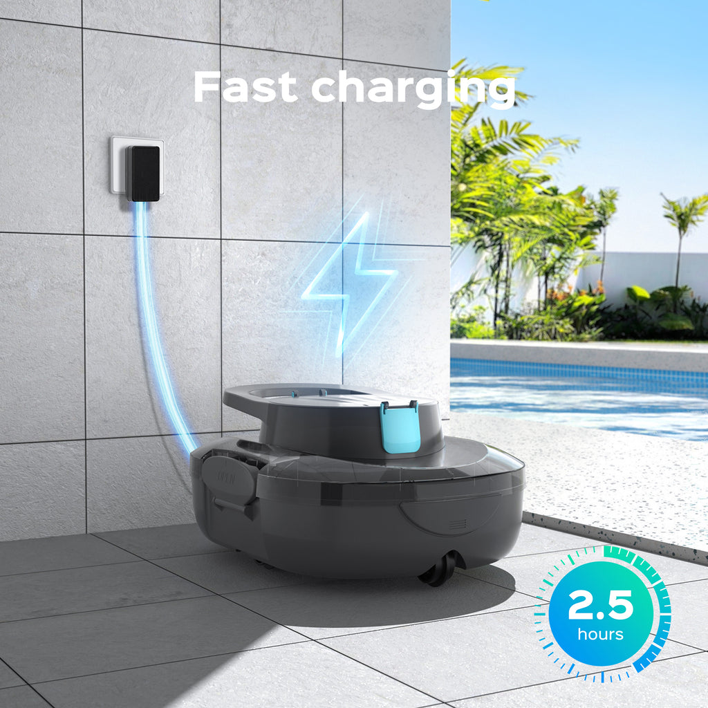 S1 Pro Robotic Pool Vacuum, Cordless Pool Cleaner, 130‑Min Runtime, Dual‑Layer Filter Basket, Auto‑Parking, Automatic Floor‑Only Cleaning for In‑Ground & Above‑Ground Pools