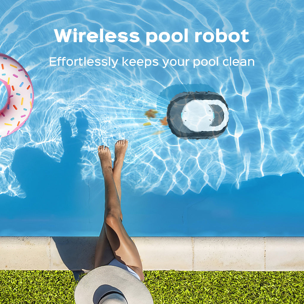 S1 Pro In‑Ground & Above‑Ground Robotic Pool Cleaner, Automatic Pool Vacuum, 130‑Min Long Runtime, Dual‑Layer Filter Basket, Auto‑Parking Feature, Floor‑Only Pool‑Cleaning Robot